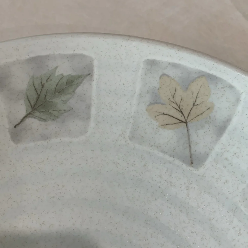 Mikasa Woodland High Fired Leaf Pattern Dinner Plates. Set of 2.